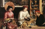 MANUEL, Niklaus St Eligius in the Workshop  sg oil painting on canvas